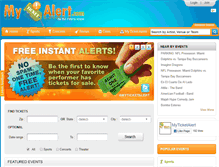 Tablet Screenshot of myticketalert.com